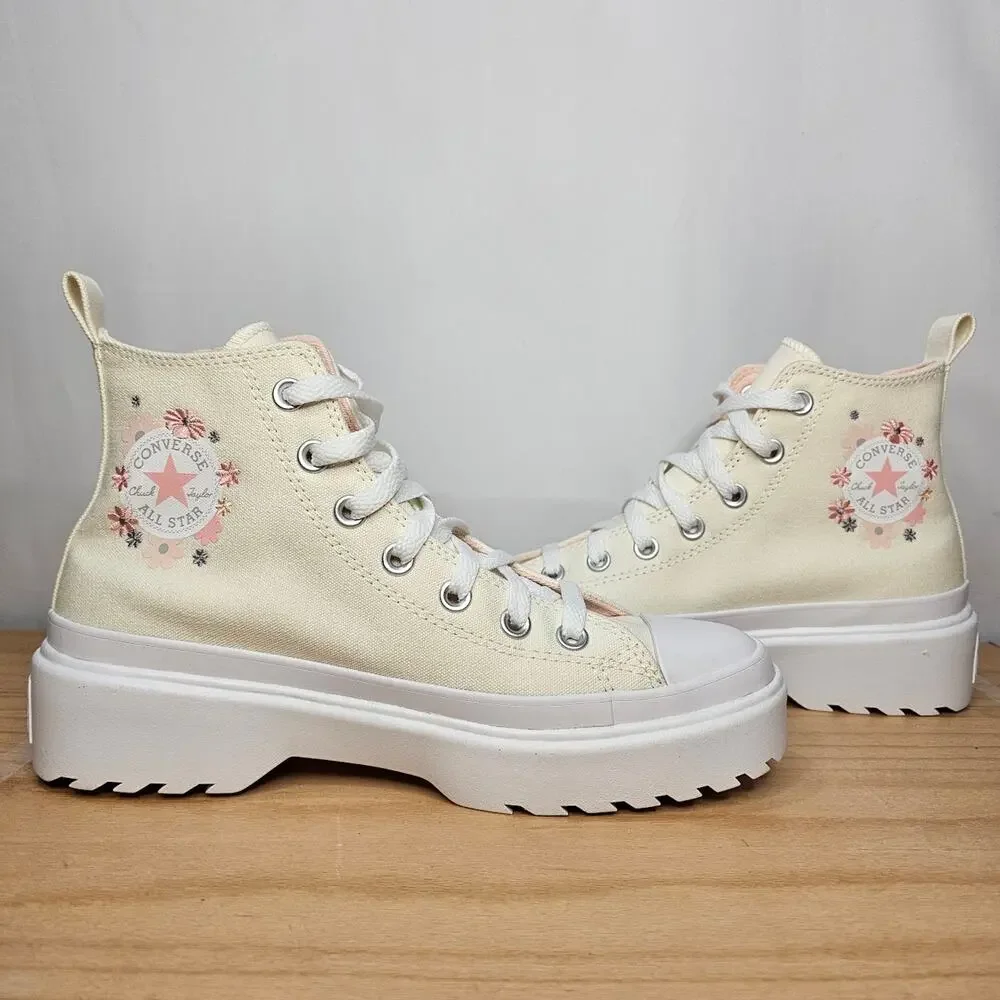 Converse Youth CTAS Lugged Lift Hit Tops Size 6 Cream A10268C NWT